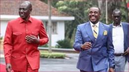 File image of President William Ruto and former Kakamega senator Cleophas Malala.